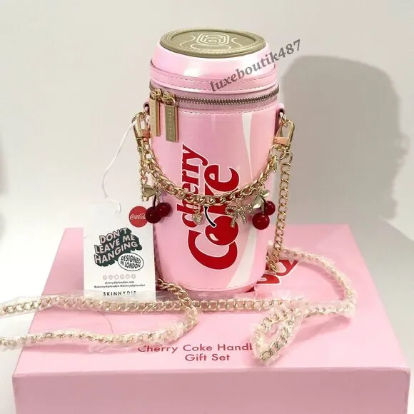 🍒 Cherry Coke Can Cherry Bag Bundle w/ Cherry Charm Chain & Gift Box - Picture 4 of 4